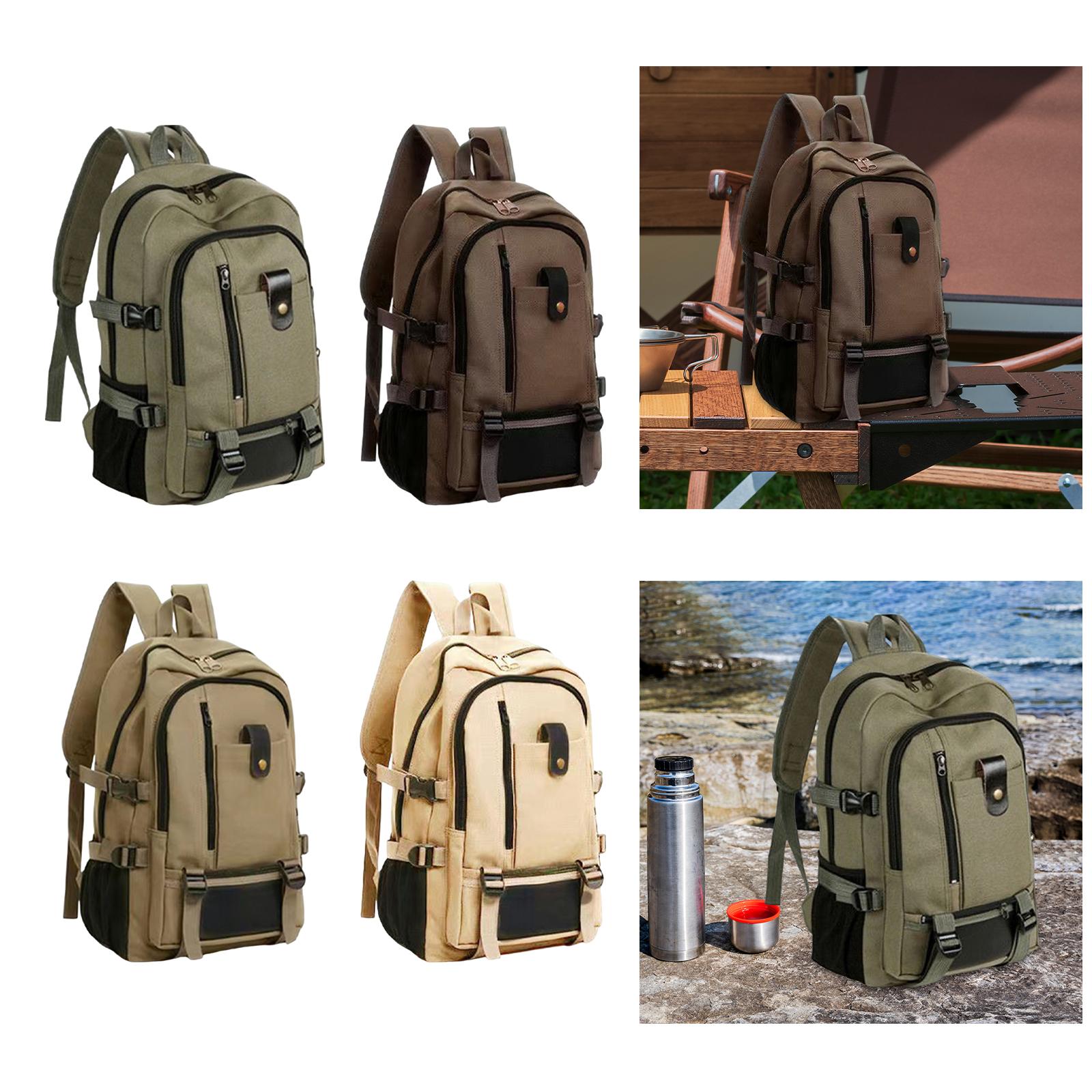 Large Canvas Travel Backpack L - Canvas Backpack Casual recension och pris